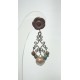 Chandelier earrings with freshwater pearls, jasper and fancy agate