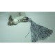 Long necklace with pearl, fluorite, madrepora and tassel