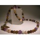 Necklace with pearls and semi-precious stones