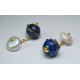 Cufflinks with venetian glass (murrine) and pearls