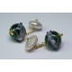Cufflinks with venetian glass (murrine) and pearls