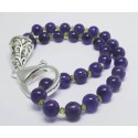 Bracelet with amethyst and peridot