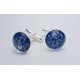 Round cufflinks with cabochon glass (Dragon design)