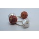 Silver cufflinks cufflinks with madrepora and baroque pearls