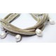 Multistrand velvet necklace with baroque pearls and rhodolite garnet