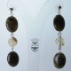 Earrings with labradorite and quartz