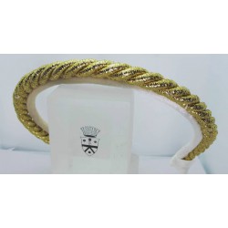 Velvet headband with golden ribbon
