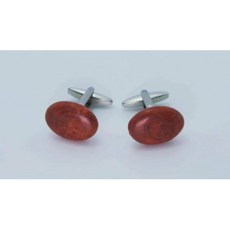 Cufflinks with sponge coral