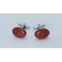 Cufflinks with sponge coral