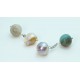 Cufflinks with freshwater pearls and amazonite